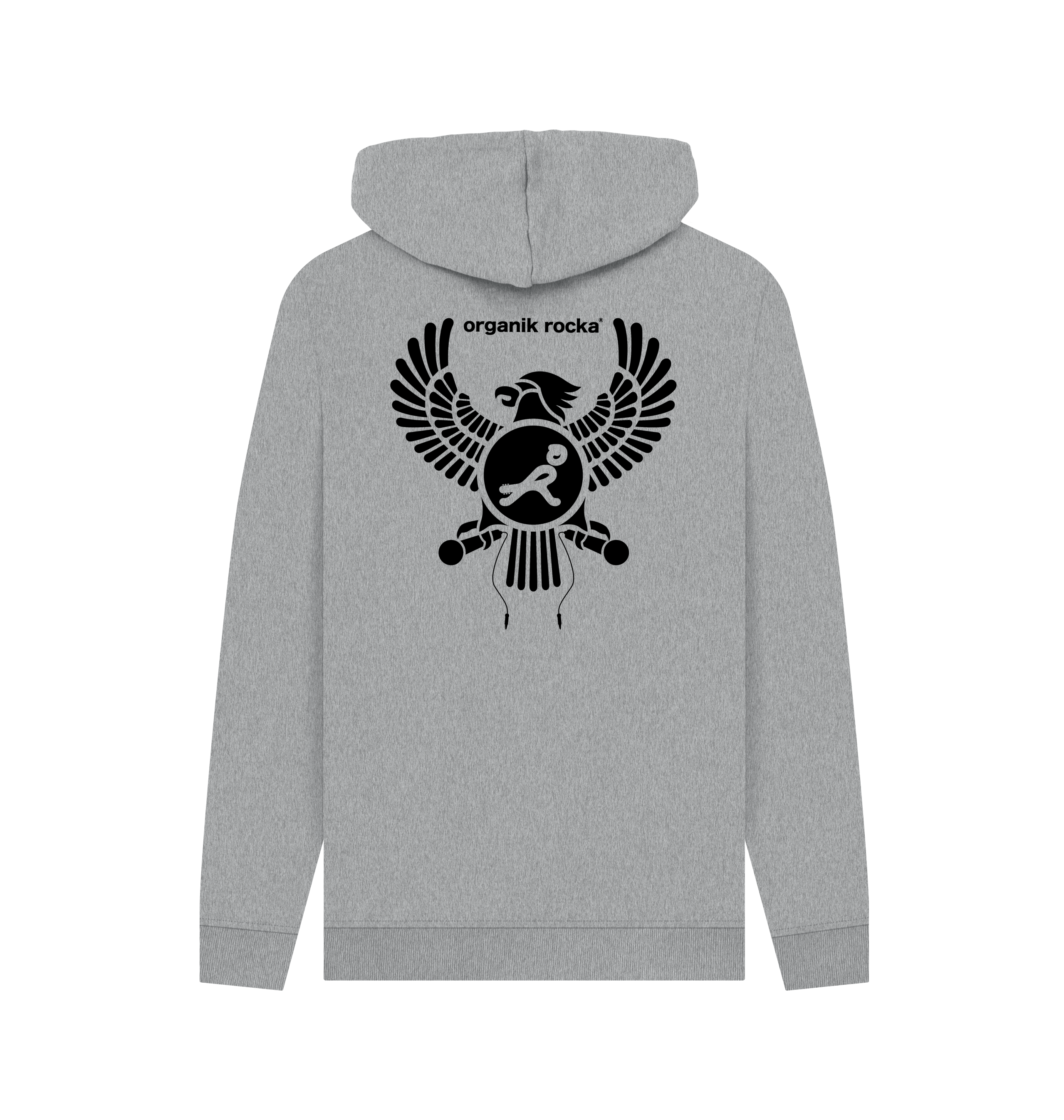 Light Heather Printed Hoody Back