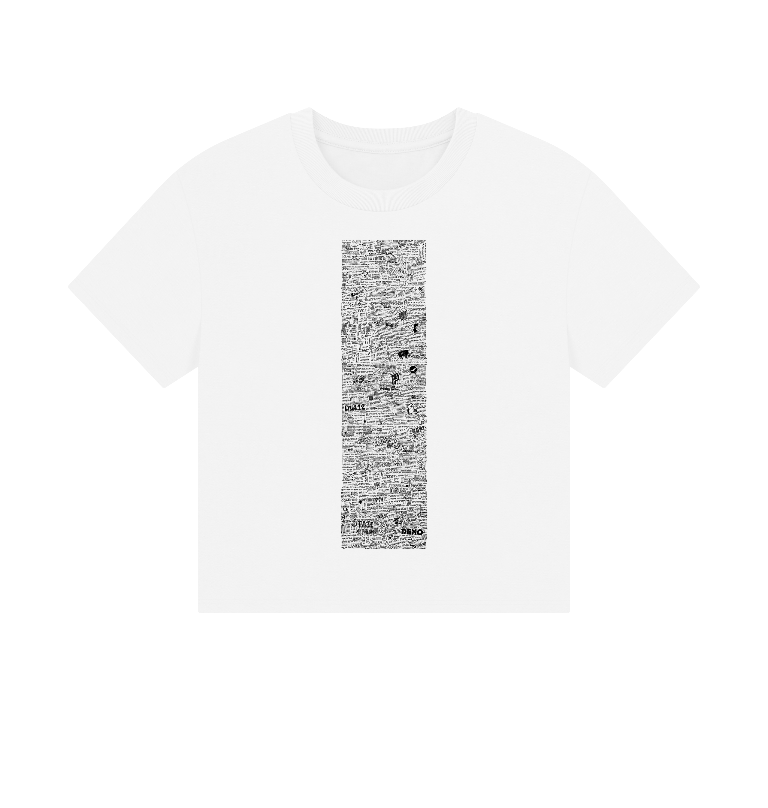 White Printed T-shirt Front