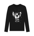 Black Printed Long Sleeve T Shirt Front