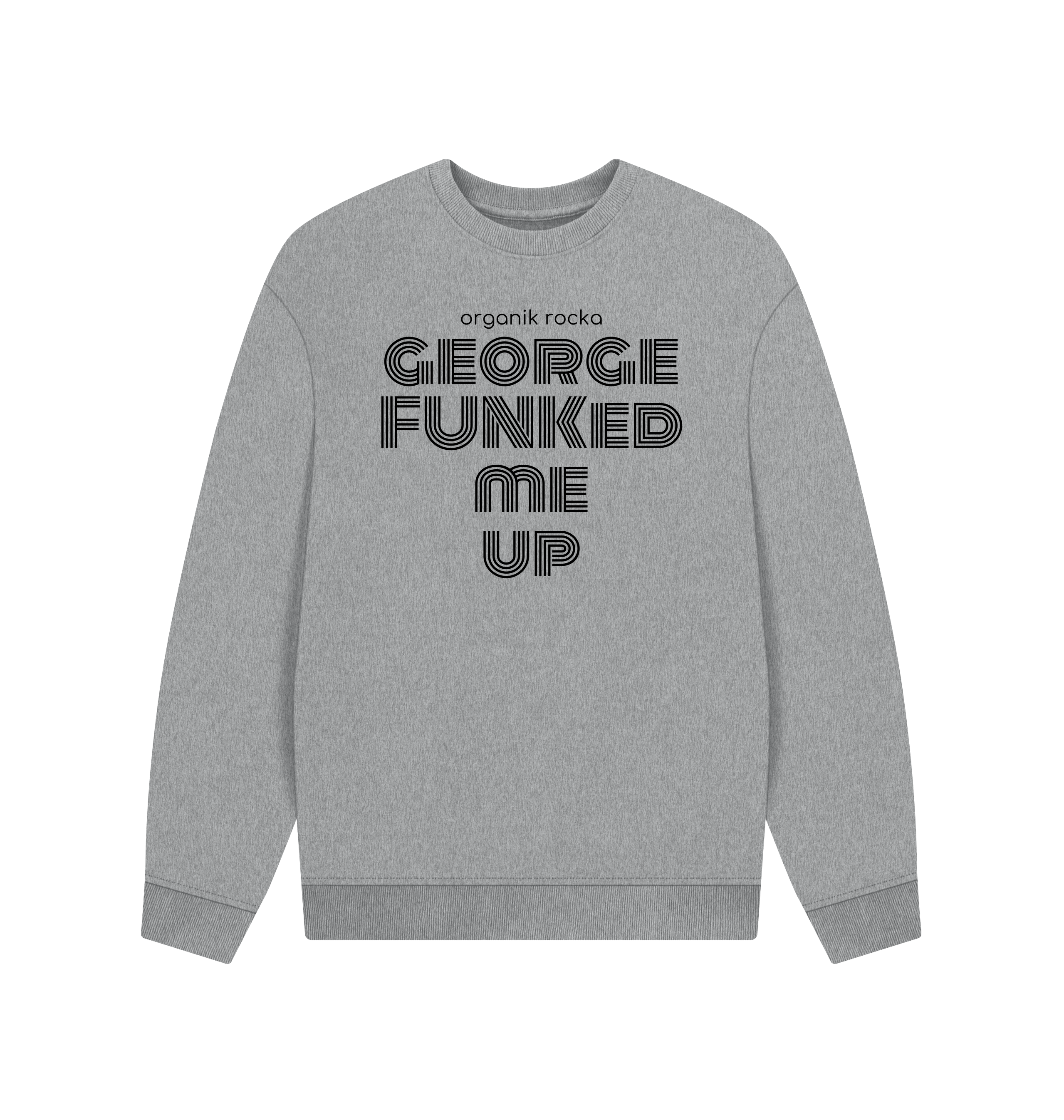 Athletic Grey Printed Sweater Front