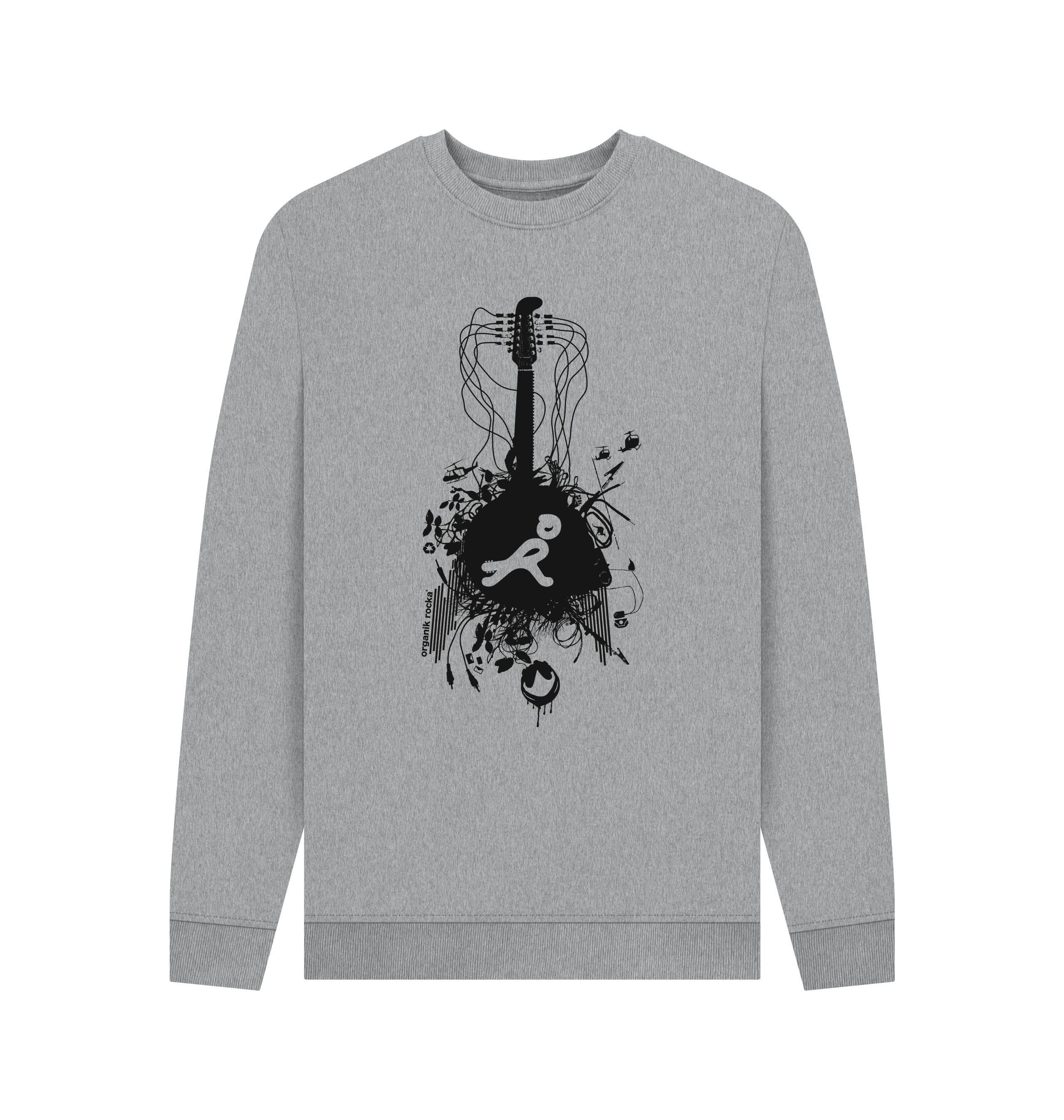 Light Heather Printed Sweater Front