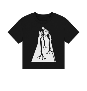 Black Printed T-shirt Front