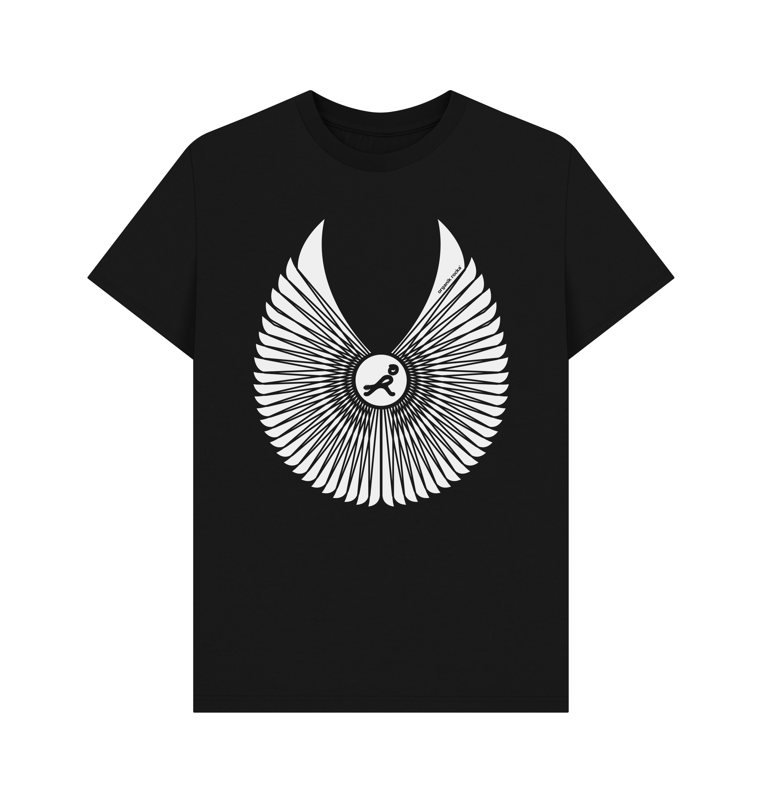 Black Printed T-shirt Front