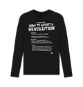 Black Printed Long Sleeve T Shirt Front