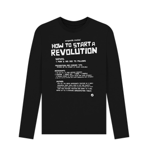 Black Printed Long Sleeve T Shirt Front