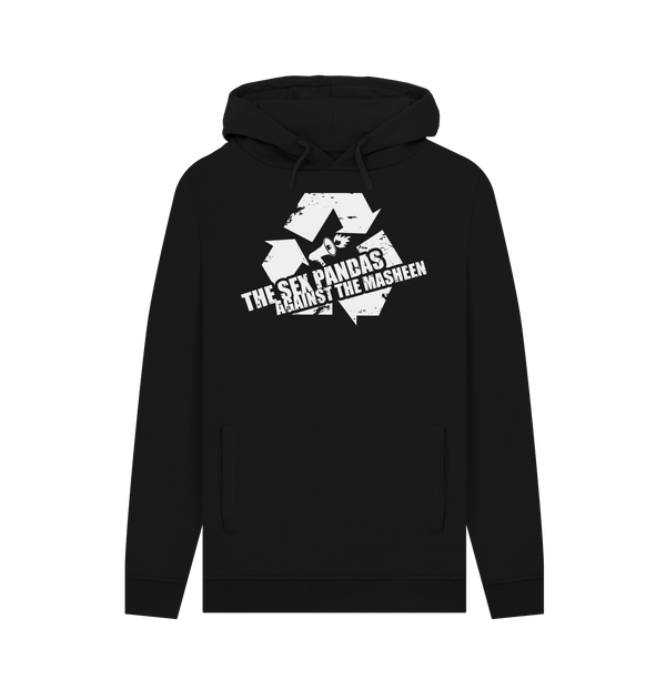 Black Printed Hoody Front