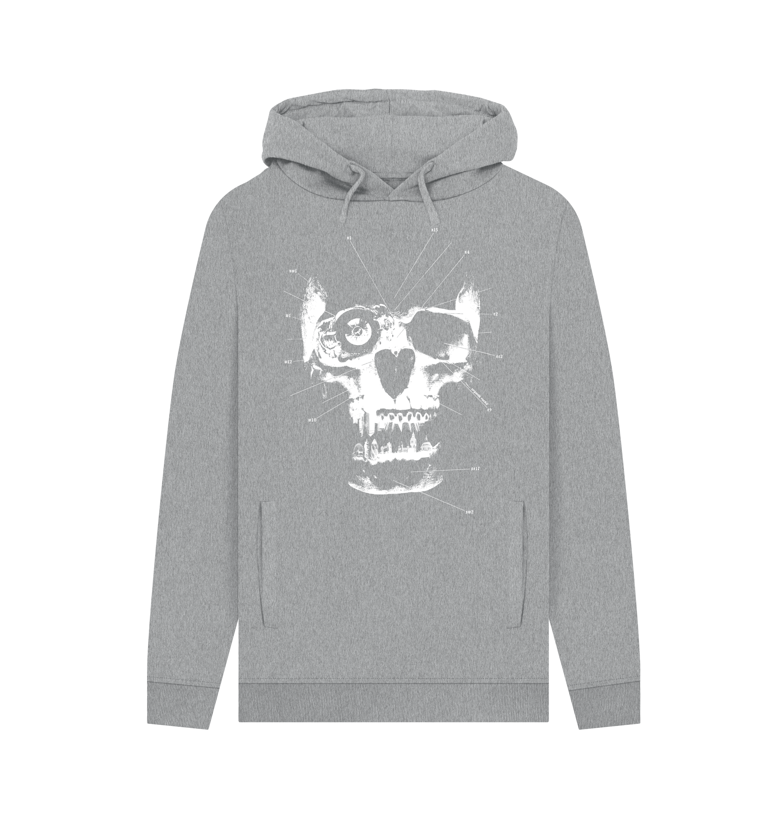 Light Heather Printed Hoody Front