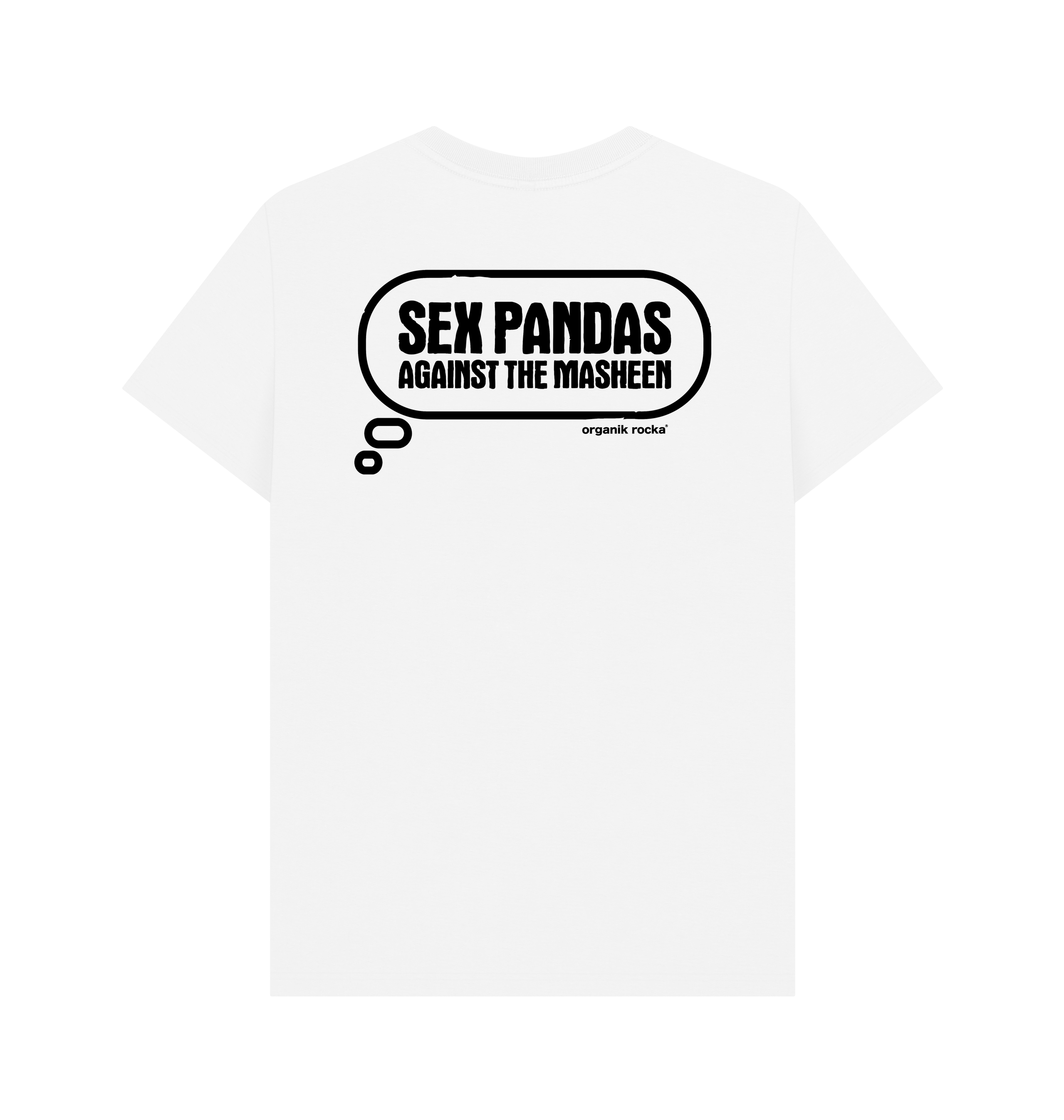 White Printed T-shirt Back