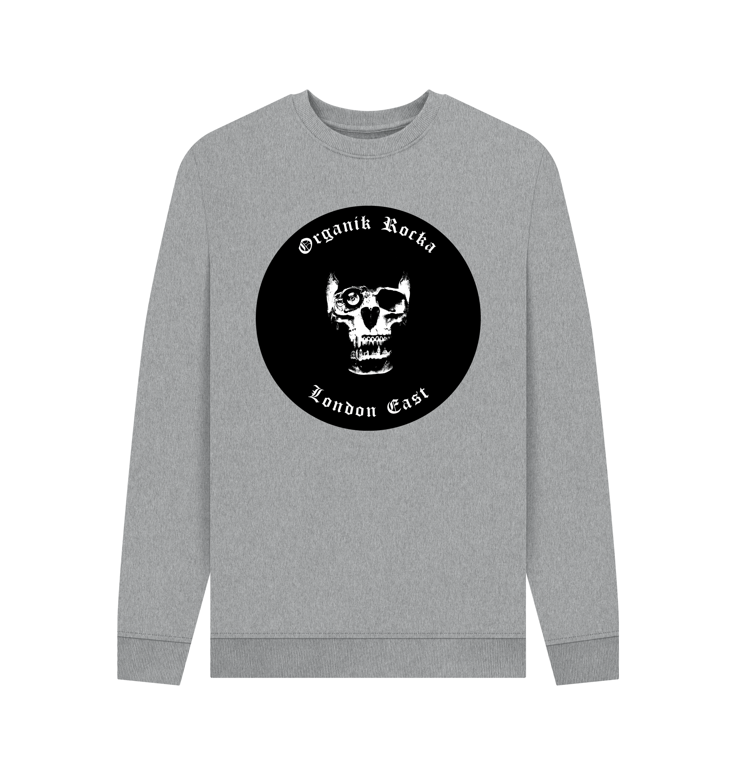 Light Heather Printed Sweater Front