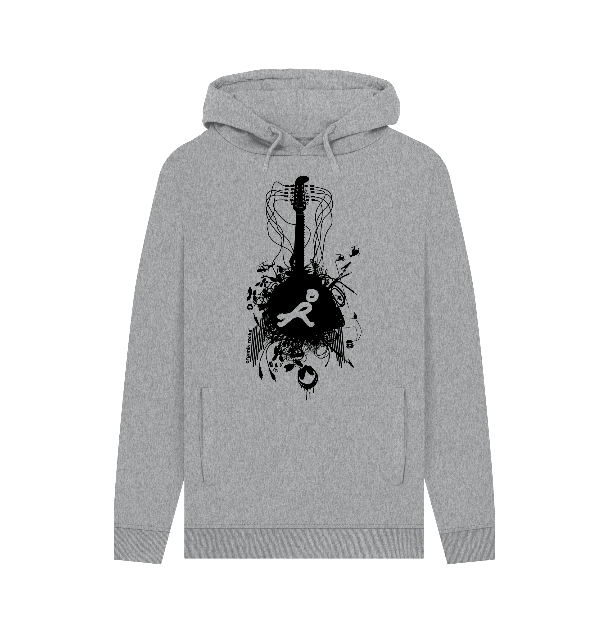 Light Heather Printed Hoody Front