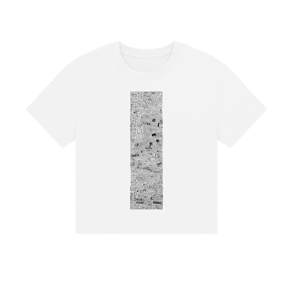 White Printed T-shirt Front