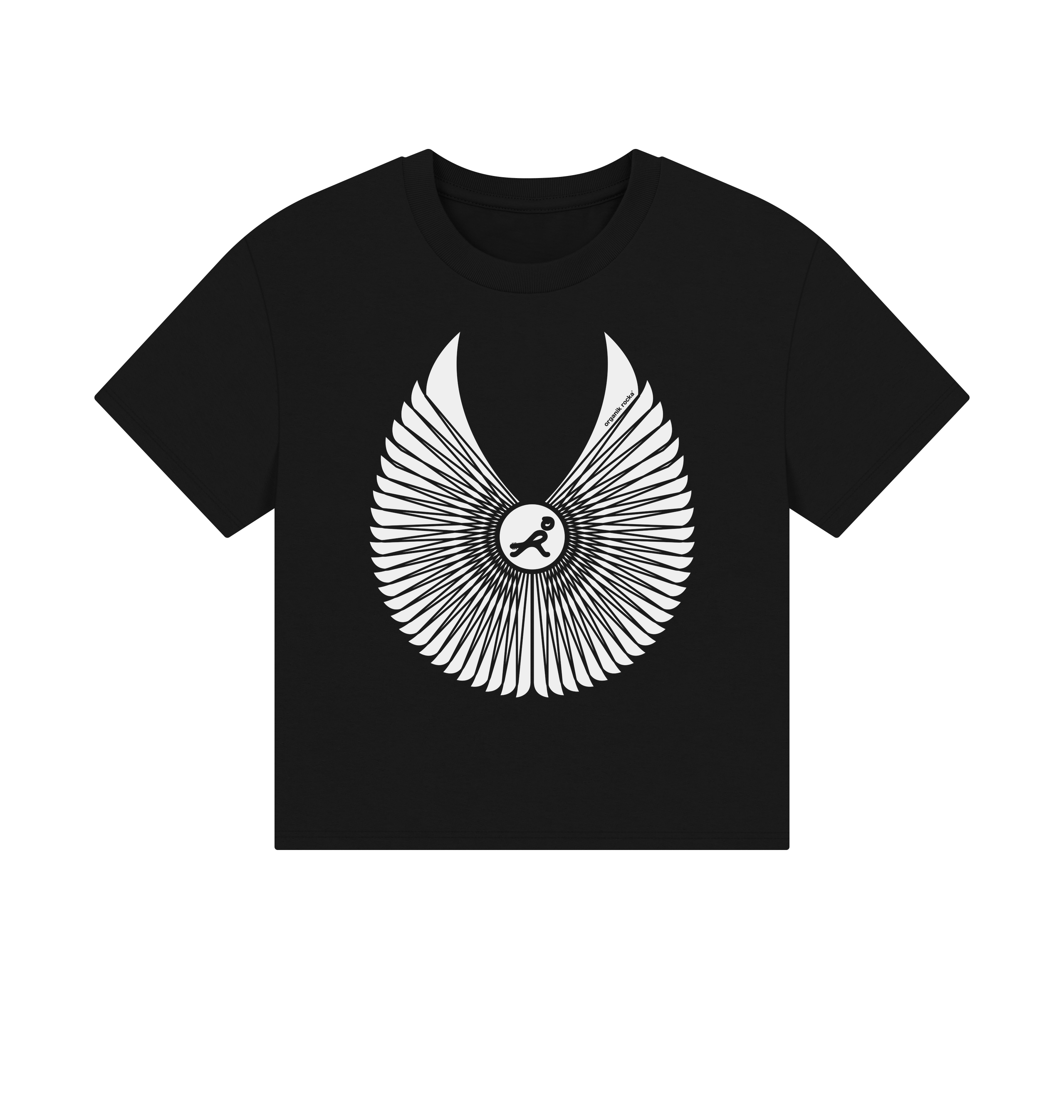 Black Printed T-shirt Front