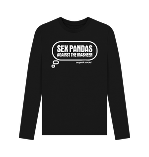 Black Printed Long Sleeve T Shirt Front