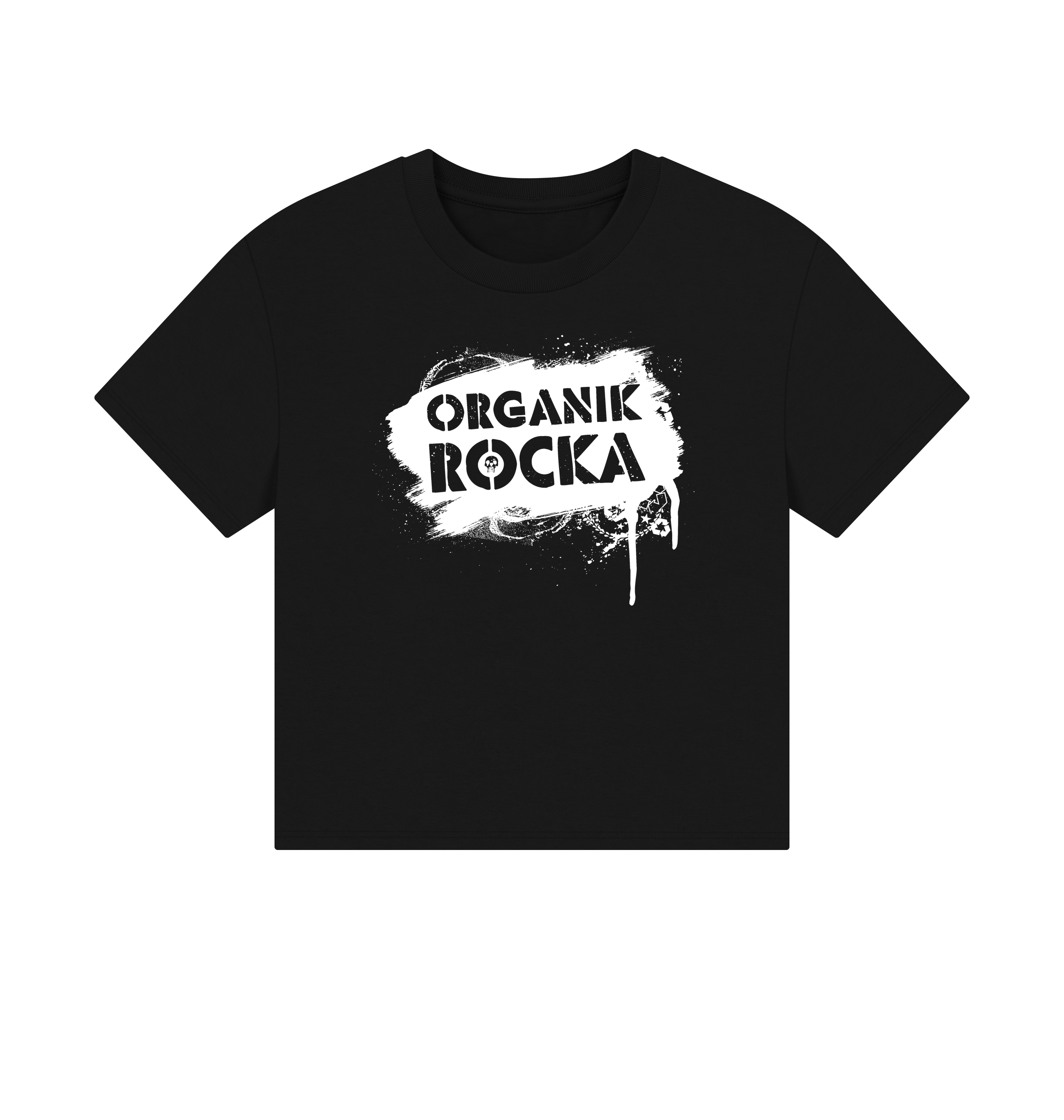 Black Printed T-shirt Front