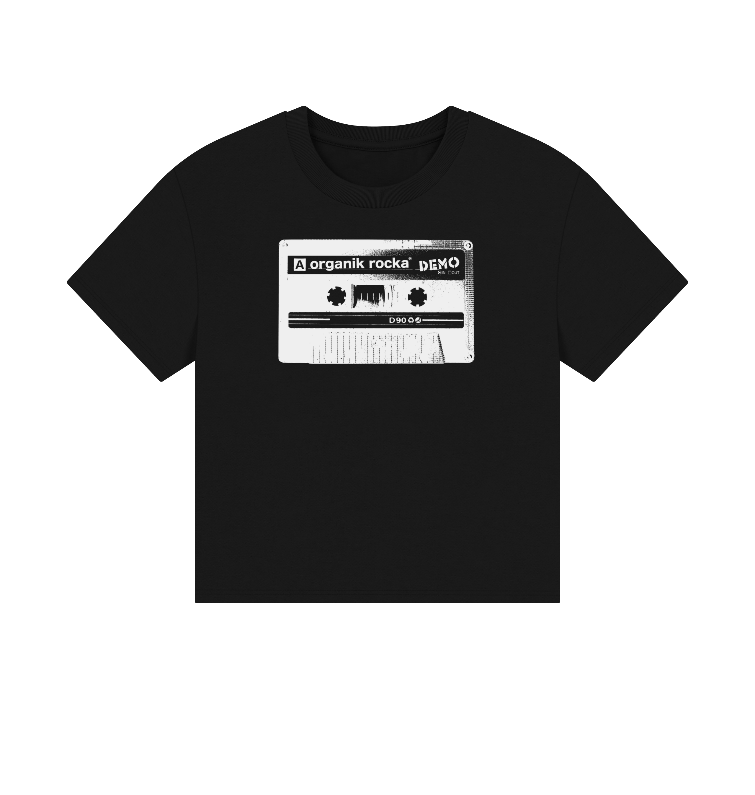 Black Printed T-shirt Front