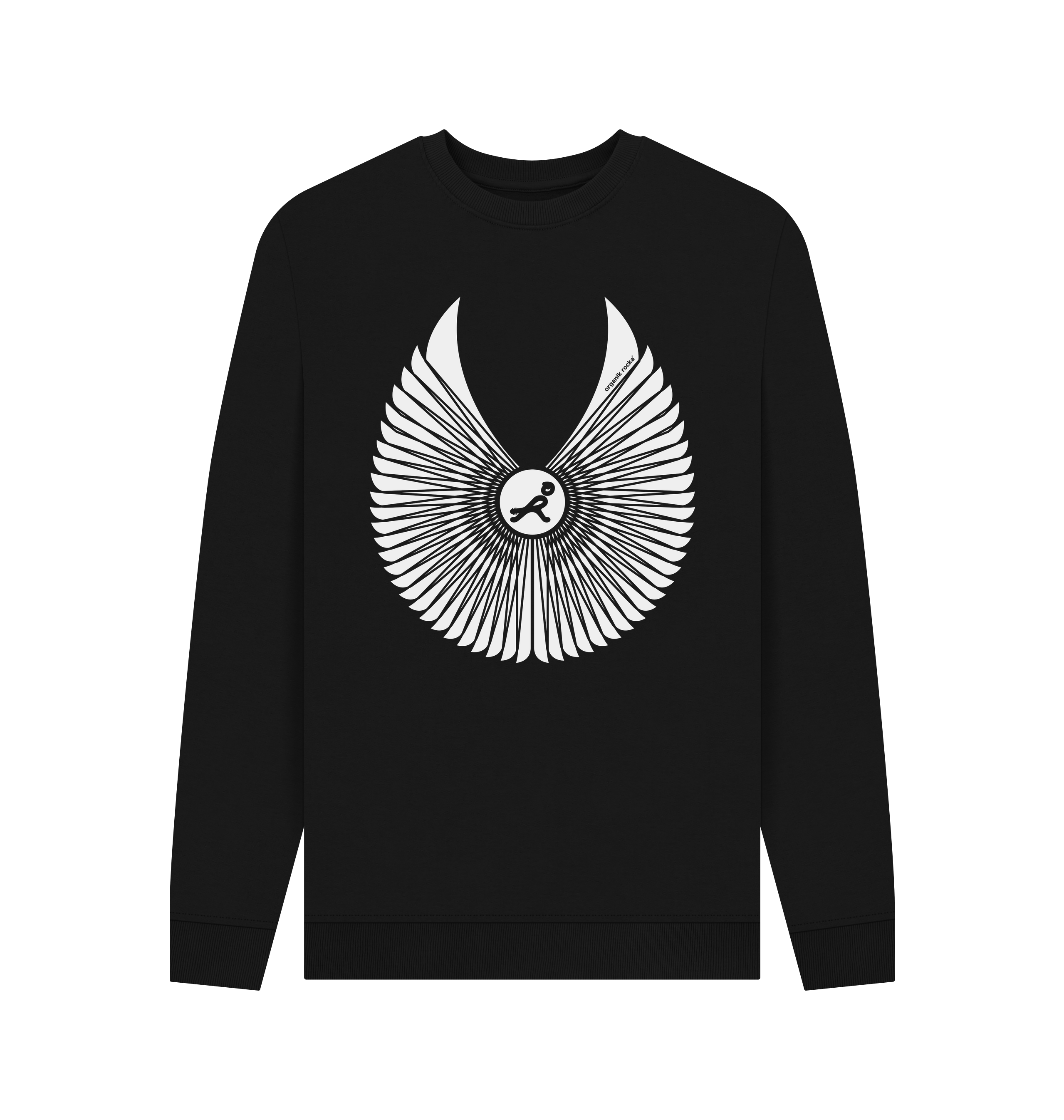 Black Printed Sweater Front