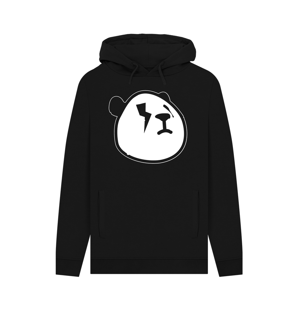 Black Printed Hoody Front