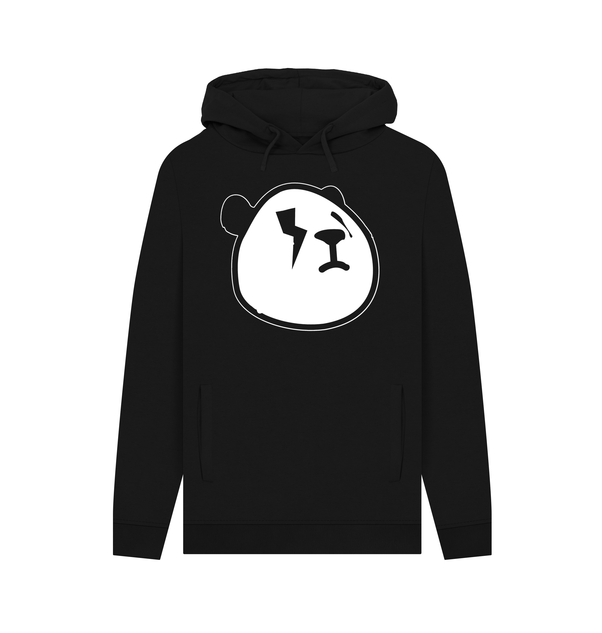 Black Printed Hoody Front