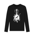 Black Printed Long Sleeve T Shirt Front