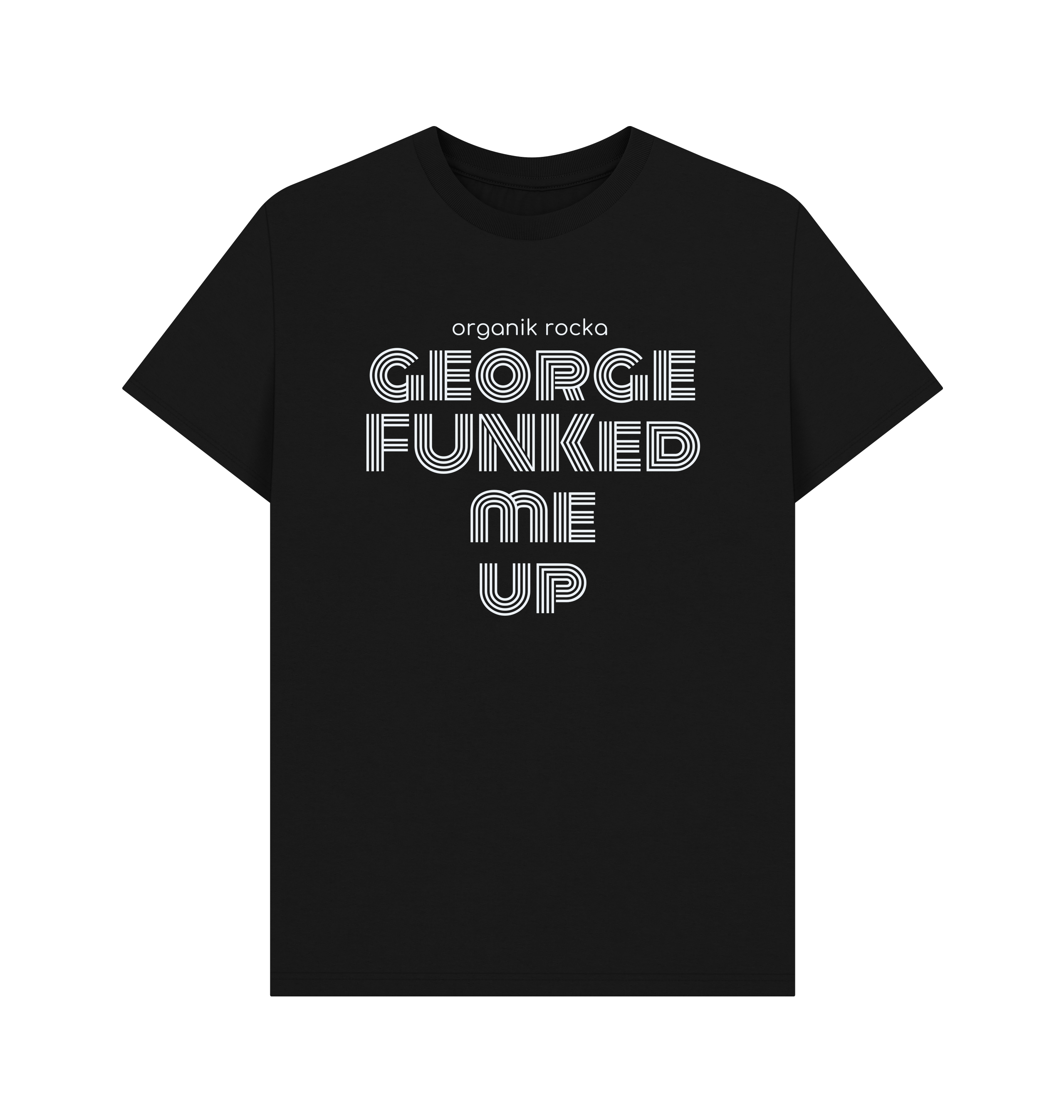 Black Printed T-shirt Front