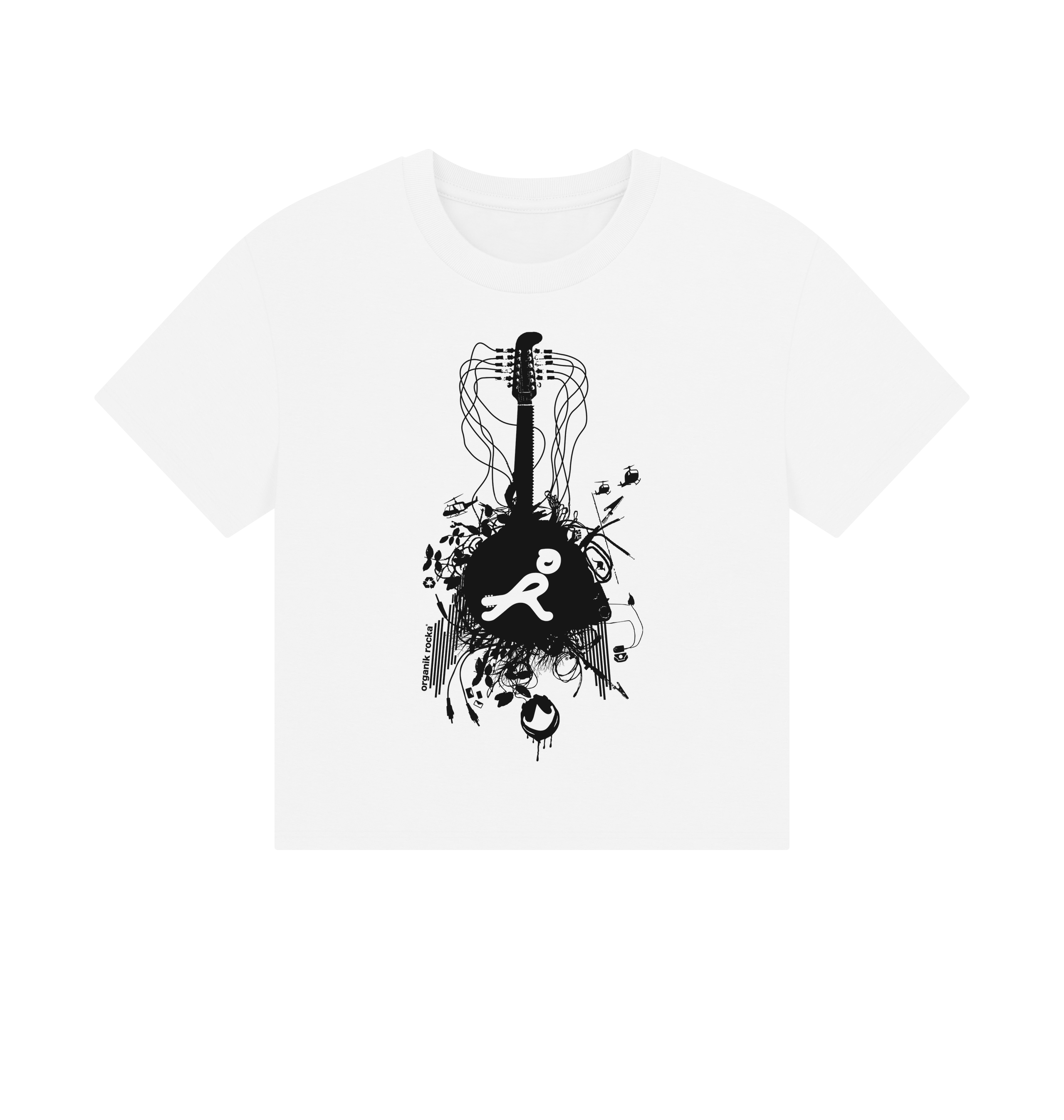White Printed T-shirt Front