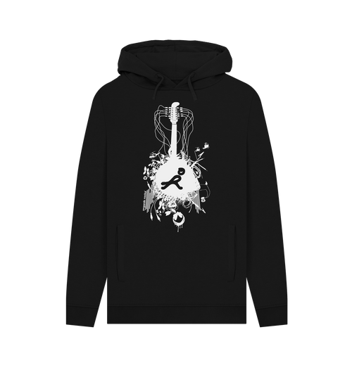 Black Printed Hoody Front