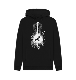 Black Printed Hoody Front