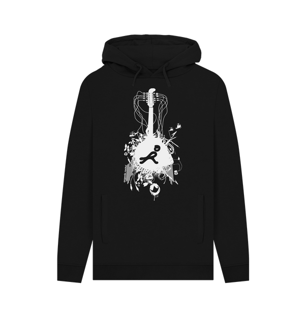 Black Printed Hoody Front