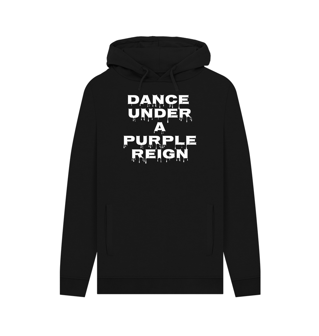 Black Printed Hoody Front