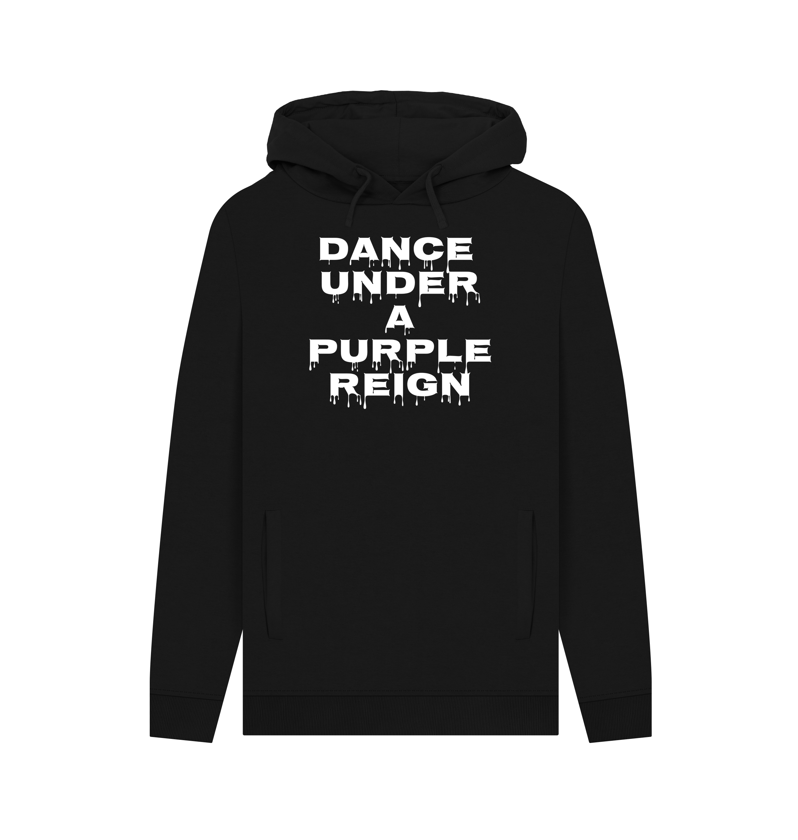 Black Printed Hoody Front