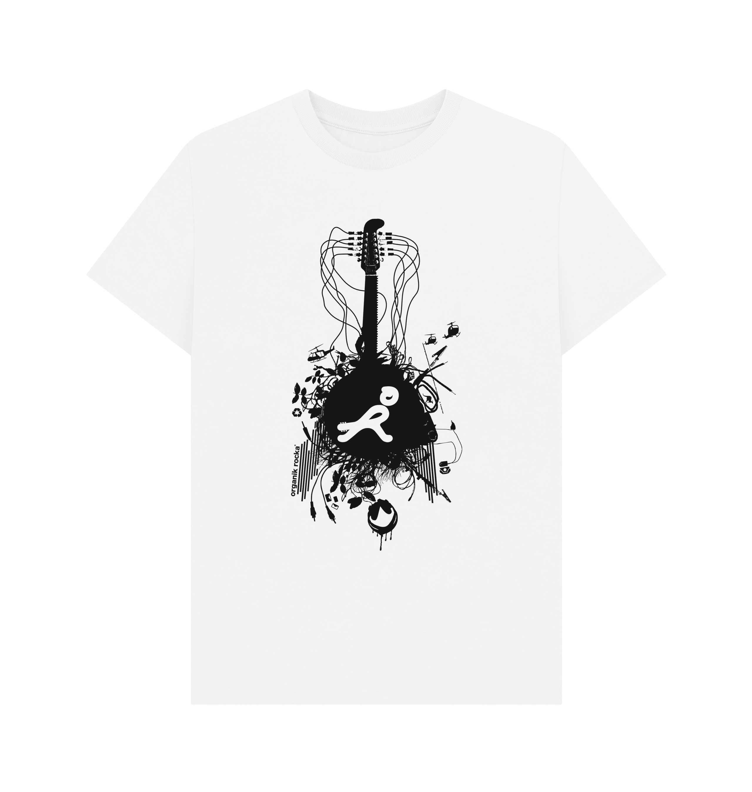 White Printed T-shirt Front