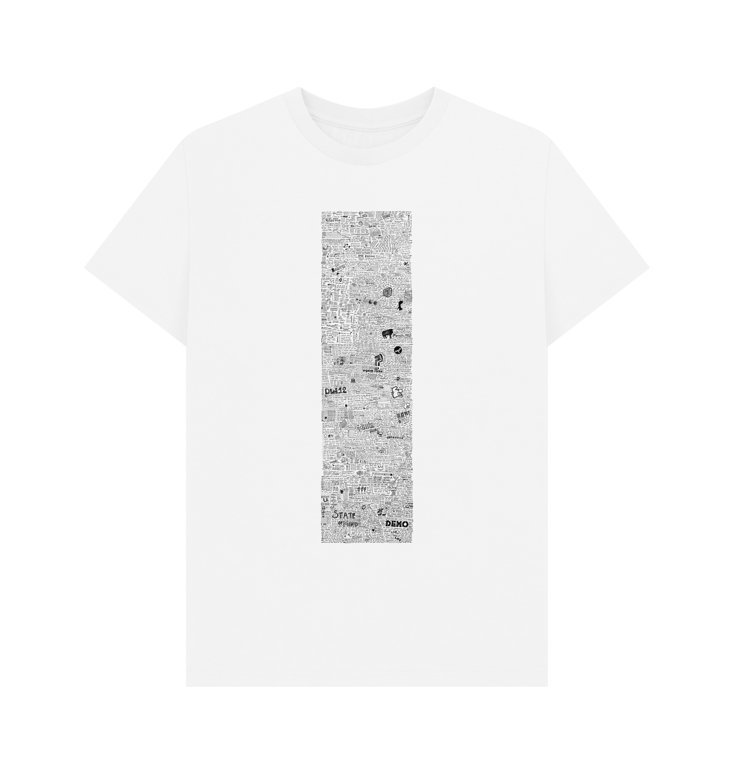 White Printed T-shirt Front
