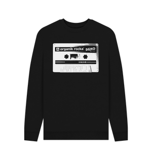 Black Printed Sweater Front